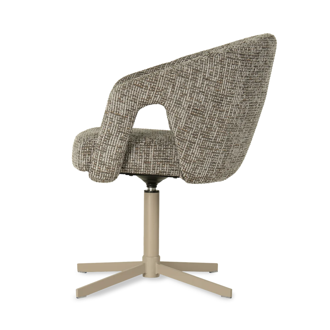 MALCESINE Bespoke 360° Swivel Dining & Office Armchair (60 × 65 × 80 cm)