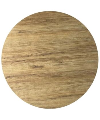 Moniq Round Extendable Table fi 100+40 Loft Style Laminated Top Artisan Oak and Matte Black Steel 100-140 × 100 × 75 cm