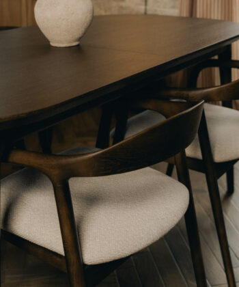 ST-85 Walnut Lagos Natural Veneer Extending Dining Table (160-200 × 80-100 × 77 cm)
