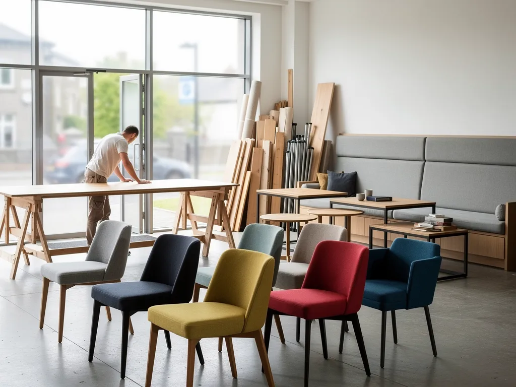 Custom commercial chairs, tables, and benches for Irish hotels and restaurants