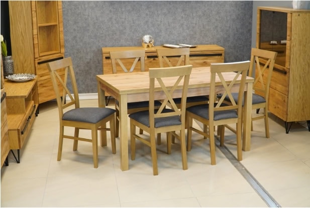 Wotan Ridge Extendable Dining Table – Light Oak 120×70+40cm Beech Legs