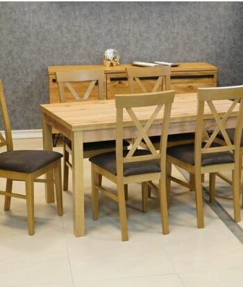 Wotan Ridge Extendable Dining Table – Light Oak 120×70+40cm Beech Legs