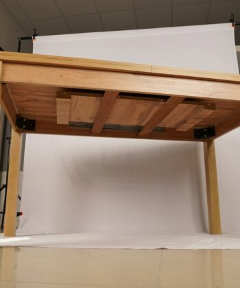 Wotan Ridge Extendable Dining Table – Light Oak 120×70+40cm Beech Legs